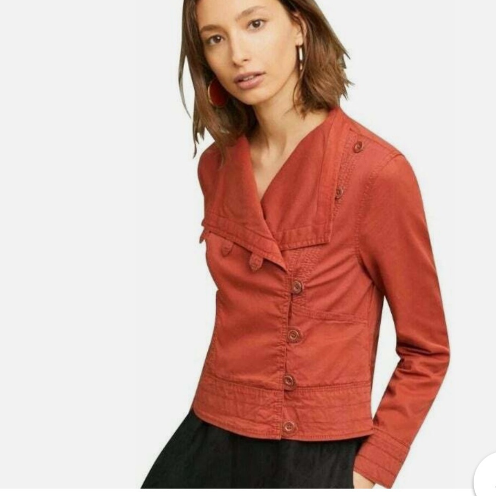 Anthropologie Marrakech MCMCC Asymmetric Front Rust Moto Jacket